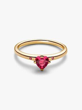 Pandora Sparkling Red Heart Ring